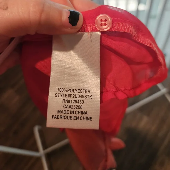 Como Black Sheer Ombre Blouse NWT - Picture 5 of 6